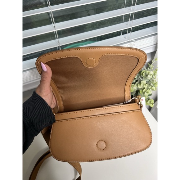 Lululemon Cactus Leather Mini Shoulder Crossbody Bag Chestnut Brown Purse Pocket - Picture 10 of 15